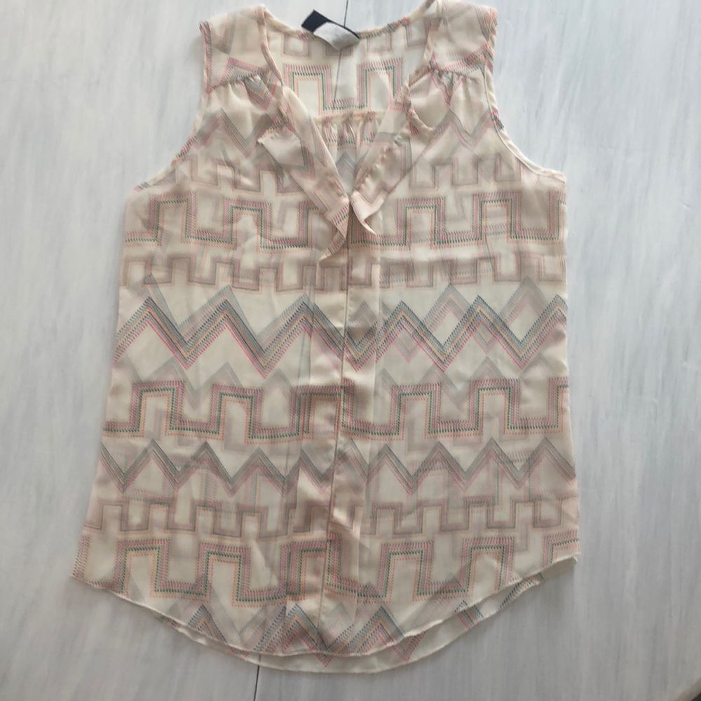 Sheer multi print tank top